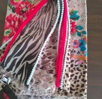 YUKI TORII 꽃무늬 레오파드 무늬 스톨 숄