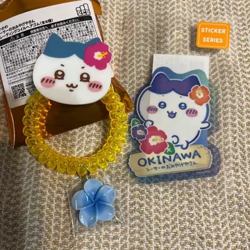 치이카와 (먼작귀) 시사 기념품 가게 하치와레 클리어 스티커 코일 머리끈