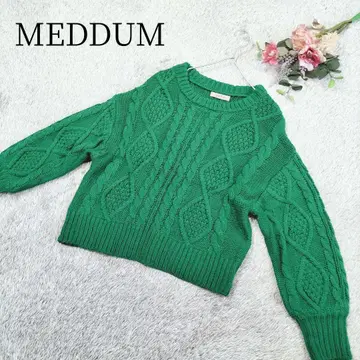 [메듀움] 여성용 상의 니트 스웨터 그린 사이즈 S