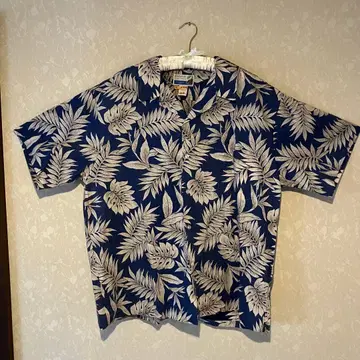 알로하 셔츠 네이비 화이트 3XL