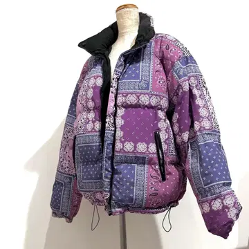 다운 자켓 [ 페이즐리 무늬 리버서블 ]