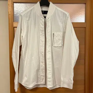 FAT 바시티 자켓 블루종 화이트 긴팔 셔츠