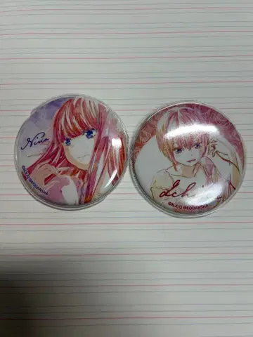 5등분의 신부 나카노 이치카 나카노 니노 캔 배지 세트