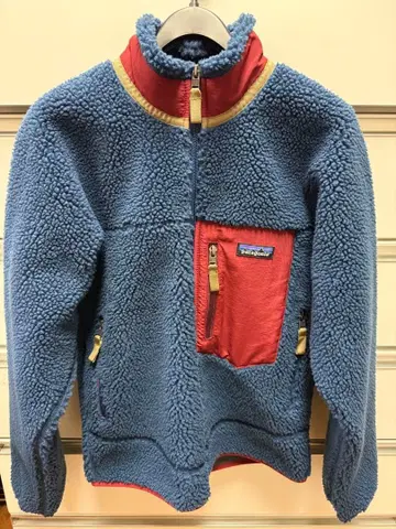 patagonia 플리스 자켓 XXS 파랑 빨간색