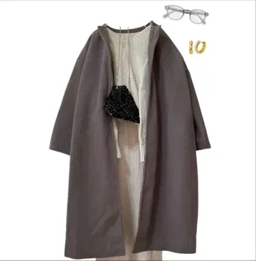 타임세일 새상품 충전솜 롱 코트 안쪽 퀼팅