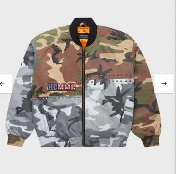 HOMME + FEMME 카모플라쥬 봄버 자켓