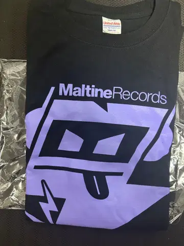 Maltine Records 티셔츠 XL 블랙 LOGO