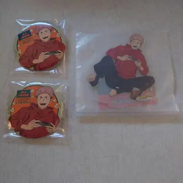 주술회전 세가 럭키 쿠지 아크릴 스탠드 캔뱃지 이타도리 유우지