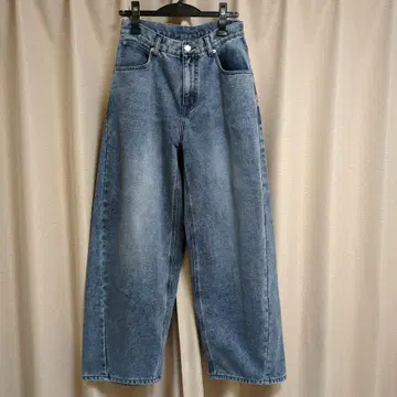 PASSIONE 미사용 새상품 블루 와이드 레그 데님 팬츠