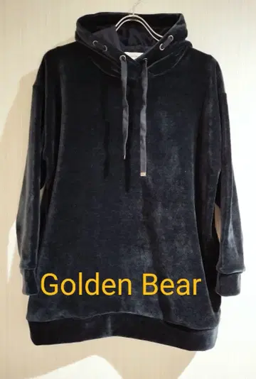 Golden Bear 벨로아 후드티 사이드 포켓 부착 광택 네이비