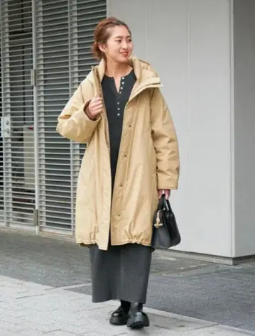 스픽 앤 스팬 발수 후디드 다운 코트 38