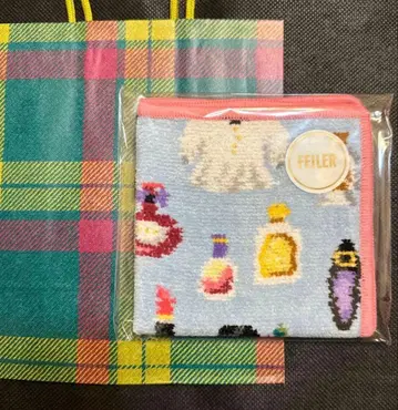 페이러 하네다 공항 한정판 타월 손수건 페일 블루