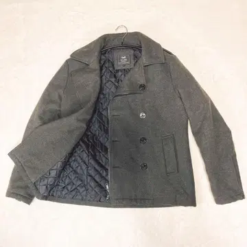 BEAMS HEART P 코트 더블 브레스트 자켓 L 사이즈 블랙 도톰