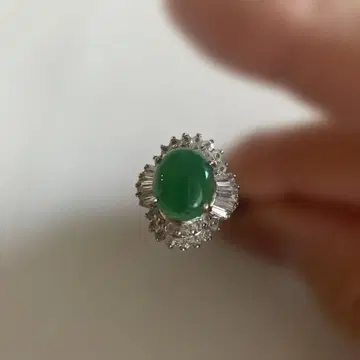 그린 스톤 반지