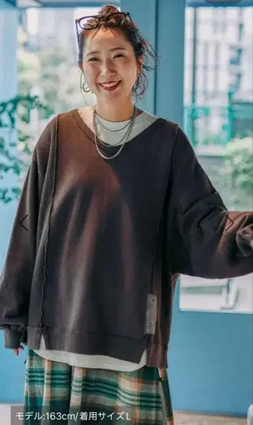 니코앤드 [be with M] 미사요 와플 피그 풀오버