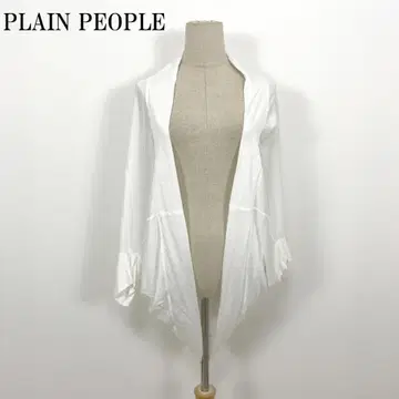 LA6569 플레인 피플 7부 소매 돌먼 가디건 화이트 3