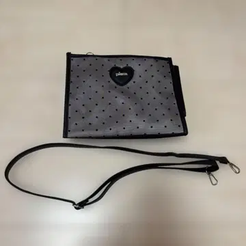 pium 도트 무늬 숄더백 그레이 특별판 도트 튤 피움