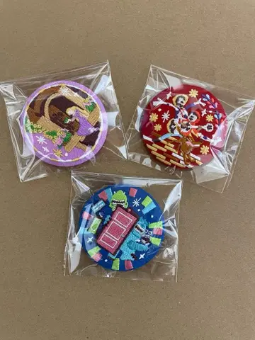 디즈니 자수 캔뱃지 3개 세트 2