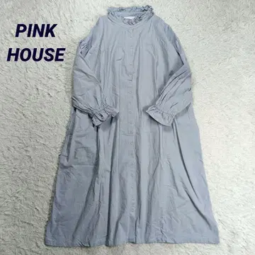 핑크하우스 현행 프릴 사용 원피스 롱 기장 최근 모델 스카이블루