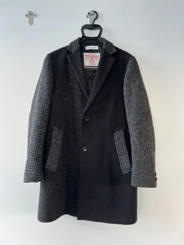 해리스 트위드 체스터 코트 그레이 계열