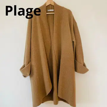 Plage 니트 아우터 코트 가디건 울 롱 기장 일본제