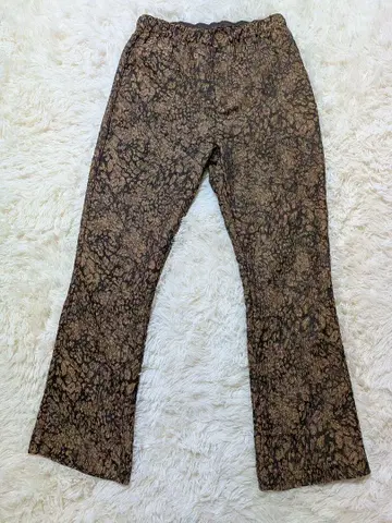 JEANASIS 레오파드 무늬 플레어 팬츠 M