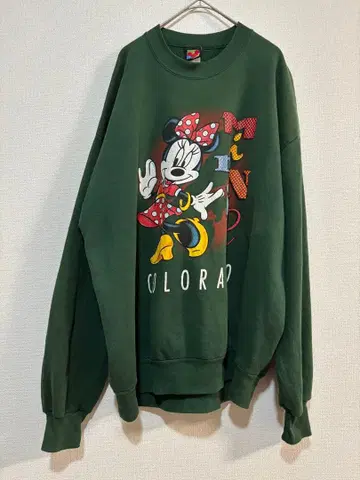 90s USA제 미니 맨투맨 빅 루즈 그린