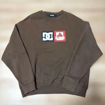 DC XLARGE 로고 맨투맨 L 브라운