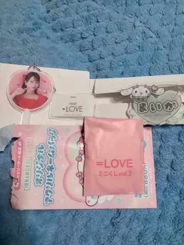 =LOVE 이코라브 사사키 마이카 시나모롤 네임 배지 미니 부채 세트