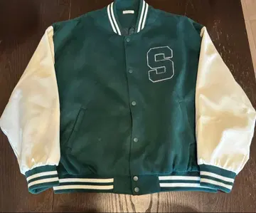 INGNI 바시티 자켓 다크 그린