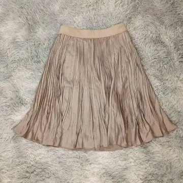아나이 여성용 무릎 기장 플리츠 스커트 S 베이지 무지 플레어