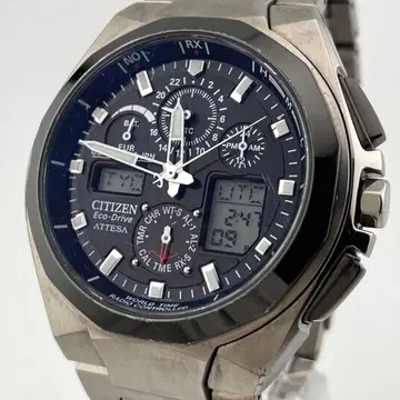 [ 가동 ] 시티즌 아테사 제트세터 티타늄 전파 솔라 손목시계