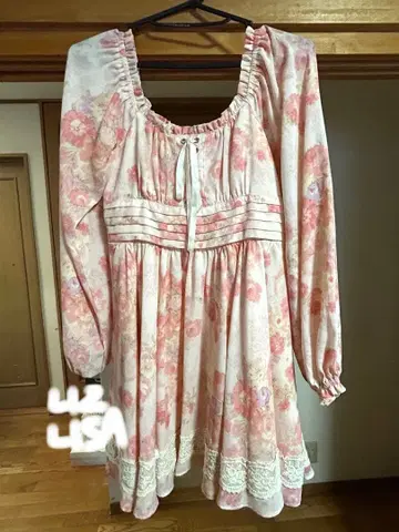 LIZLISA 꽃무늬 원피스 핑크 히메갸루