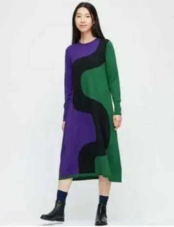 marimekko M사이즈 미사용 유니클로 마리메꼬 콜라보 원피스