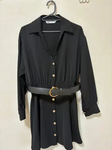 ZARA V넥 플레어 스커트 원피스