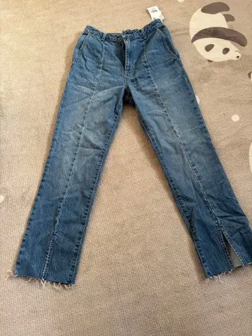 로리즈팜 블루 슬릿 데님 팬츠 M