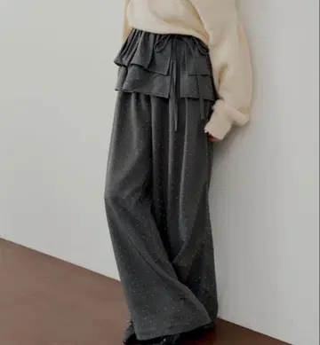 Chico 탈부착 프릴 루즈 슬랙스 팬츠