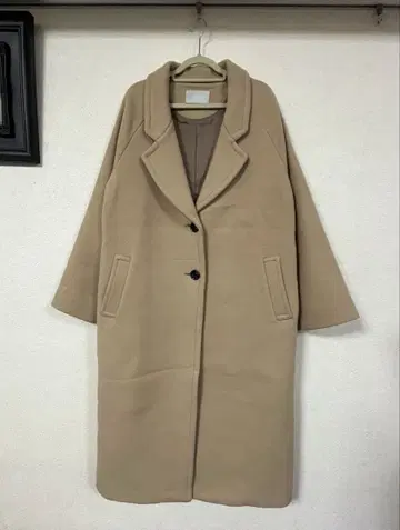 셀포드 코쿤 실루엣 롱 코트 베이지 36