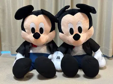 2개 세트! 미키마우스 치장 초초 BIG 봉제 인형 미사용 새상품