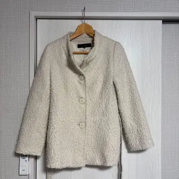 7id 아이보리 노카라 자켓 벨트 포함