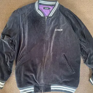 XLARGE 바시티 자켓 블랙