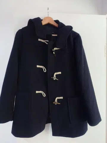 유니클로 네이비 더플 코트 XL 울 100%