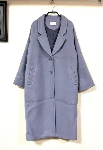 셀포드 코쿤 실루엣 롱 코트 라이트 블루