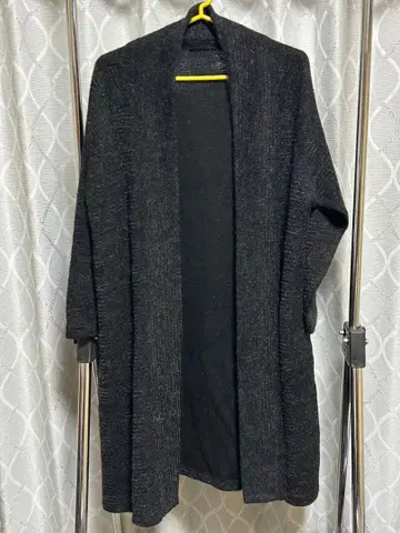롱 가디건 검정 블랙