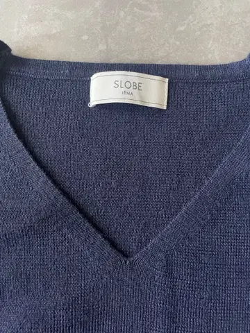 SLOBE IENA 네이비 V넥 니트 스웨터 슬로브 이에나