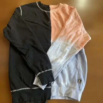 2색 맨투맨 트레이닝복