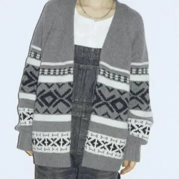 프레임워크 자카드 가디건 노르딕 무늬 긴팔 니트 스웨터