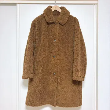 UNIQLO 브라운 보아 자켓 롱 기장