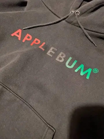 APPLEBUM 블랙 후드티 XL