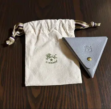 IL BISONTE 그레이 가죽 코인 케이스